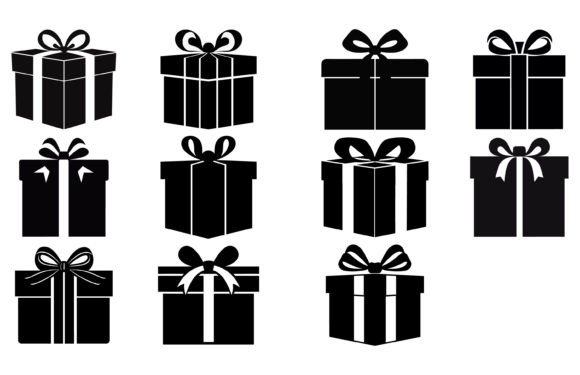 Download Present Silhouettes, Present Gift Box - Gift Collection