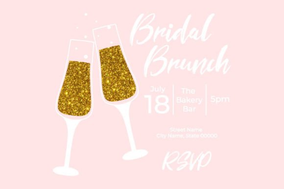Download Invitational Bridal Brunch with Glasses - Brunch Collection