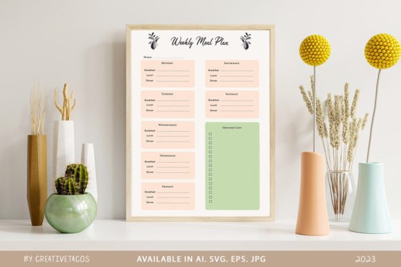 Download Weekly Meal Planner SVG - Meal Collection