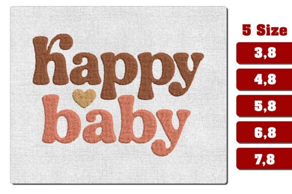 Download Happy Baby Heart Machine Embroidery File - Premium Bundle