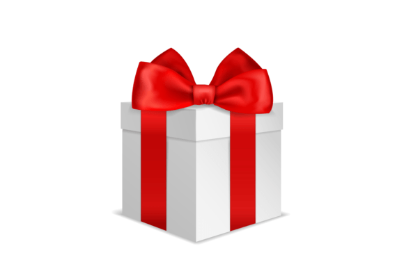 Download Gift Box with Red Bow. Realistic Present - Gift Collection