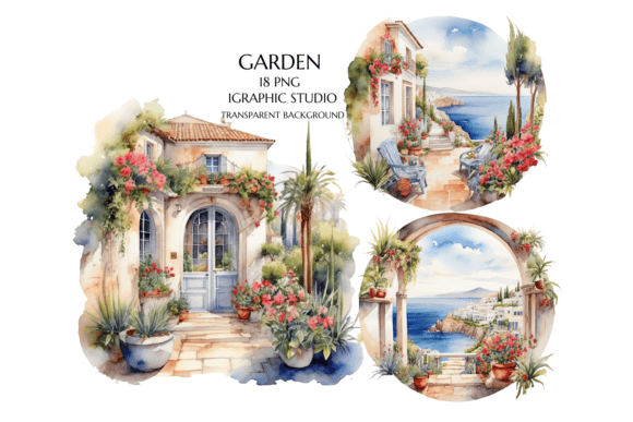 Download Sea View Illustration Png, Mediterranean - Illustration Collection