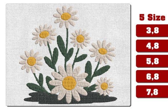Download Daisy Wildflower Machine Embroidery File - Premium Resources