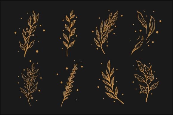 Download Set of Vector Leaves Brunch - Premium Resources