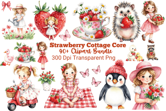 Download 90+ Strawberry Cottage Core Clipart - Berry Collection