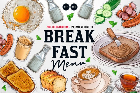 Download Breakfast Menu Illustration - Illustration Collection